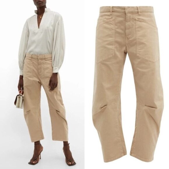 Nili Lotan Shon Camel Pants 6 - Picture 1 of 8